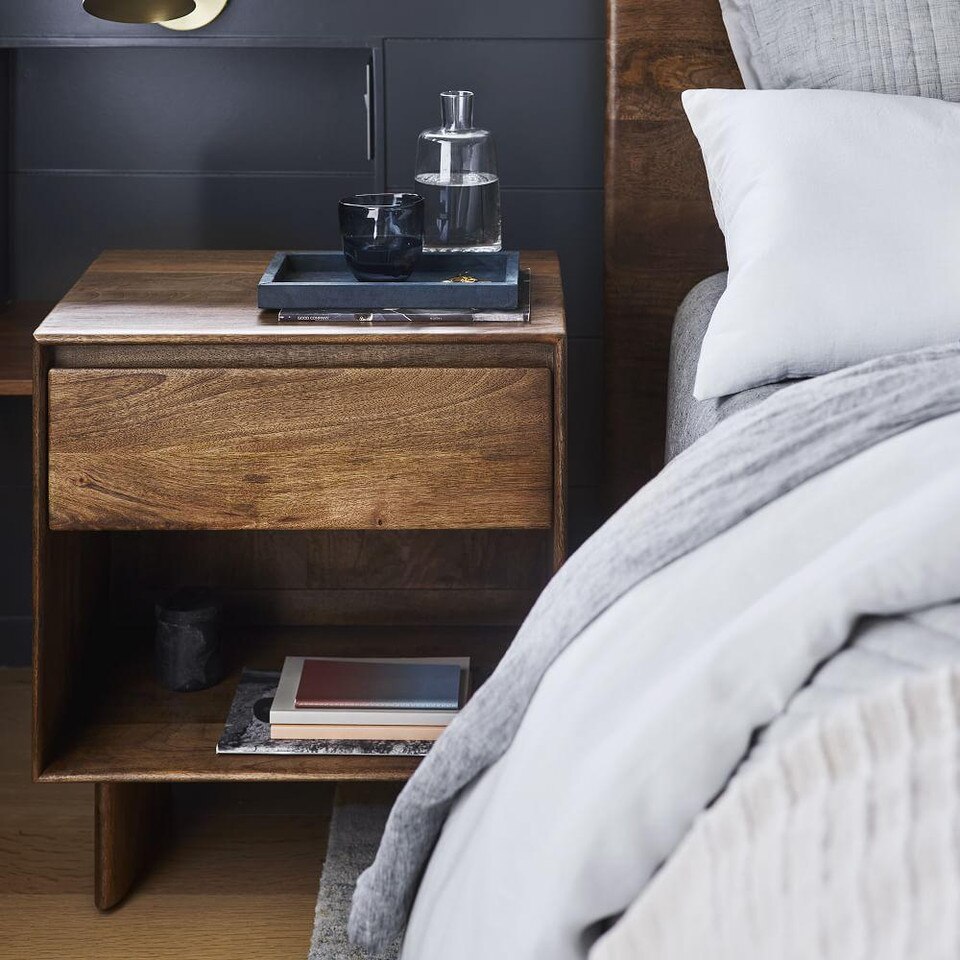 Anton Solid Wood Bedside Table west elm Australia